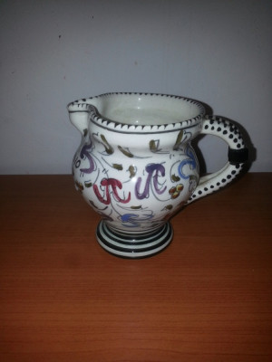 Carafa ulcior vaza ceramica florala 10 cm Ceramica d&amp;rsquo;arte foto