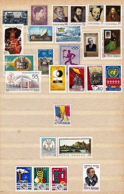 ROMANIA &amp;ndash; PICTURA, ANIVERSARI, SPORT. SERII MNH, J75-77 foto