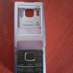Carcasa Nokia 6500 classic originala roz + tastatura bronze