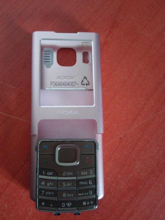 Carcasa Nokia 6500 classic originala roz + tastatura bronze