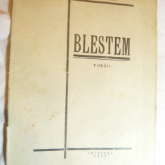 Bogdan Istru - Blestem - Poezii Ed. 1937 Chisinau- Prima Editie ,29 pag