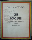Valeriu M. Petrescu, 20 jocuri populare, partitura, autograf, Piatra Olt, 1942