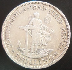 MONEDA ISTORICA ARGINT 1 SHILLING - AFRICA DE SUD, anul 1932 * CJACOD 10 foto