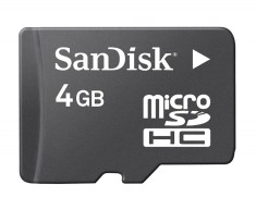 Card memorie Sandisk 4gb microsd + adaptor original nou