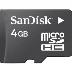 Card memorie Sandisk 4gb microsd + adaptor original nou