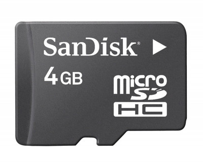 Card memorie Sandisk 4gb microsd + adaptor original nou foto