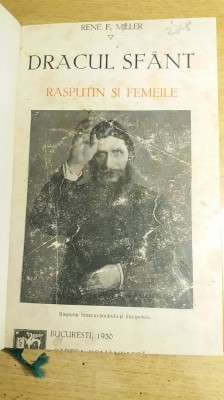 MYH 526F - DRACUL SFANT - RASPUTIN SI FEMEILE - RENE F MILLER - ED 1930 foto