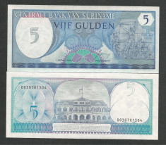 SURINAME SURINAM 5 GULDEN GULDENI 1982 UNC [1] P-125 , necirculata foto