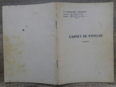 Carnet de pangar// anii &amp;#039;60 foto