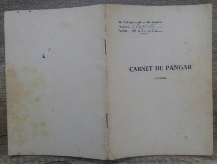 Carnet de pangar// anii &#039;60