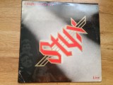 STYX - CAUGHT IN THE ACT LIVE (2LP, 2 VINILURI , 1984,A&amp;M,UK) vinil vinyl LP