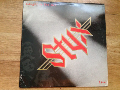 STYX - CAUGHT IN THE ACT LIVE (2LP, 2 VINILURI , 1984,A&amp;amp;M,UK) vinil vinyl LP foto