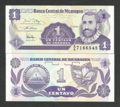 NICARAGUA 1 CENTAVO 1991 UNC [1] P-167a.1 , necirculata foto