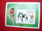 Bloc Campionat Mondial Fotbal Spania 1982 - Coasta de Fildes, Nestampilat