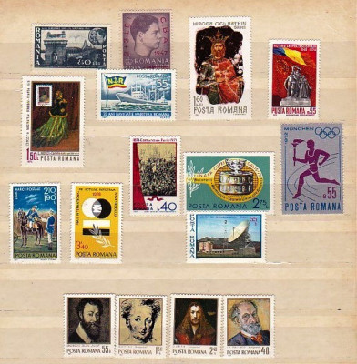 ROMANIA &amp;ndash; PICTURA, ANIVERSARI, SPORT. SERII MNH, J105-107 foto