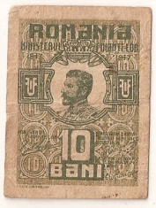 ROMANIA 10 BANI 1917 F foto