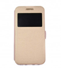 Husa FlipCover Book Samsung Galaxy A5 2016 a510 Fashion Gold S-View foto