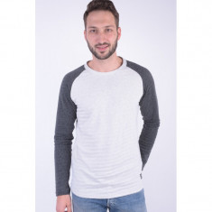 Bluza Jack&amp;amp;Jones Jjvmitch Tee Ls Raglan Caviar foto