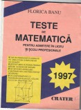 Teste de matematica pentru admitere in liceu si scoli profesionale