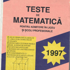 Teste de matematica pentru admitere in liceu si scoli profesionale