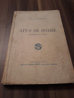 APUS DE SOARE DELAVRANCEA STAMPILA COPERTA SPATE LIBRARIA SOCEC 1932 foto