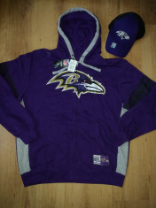 Hanorac NFL Baltimore Ravens marimea L/XL + sapca bonus foto