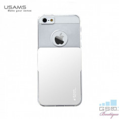 Husa Usams Smart Series Apple Iphone 5, 5S, 5SE Alba foto