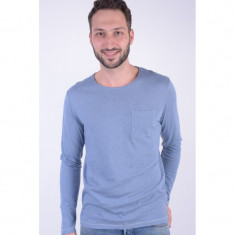 Bluza Selected Shnpatt Ls O-neck Neck Tee Flint Stone foto