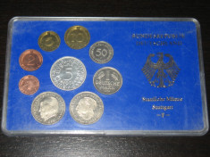 Set monetarie Germania 1974, F , Stuttgart foto