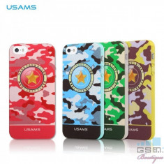 Husa Usams Camo Series Apple Iphone 5, 5S, 5SE Roz foto