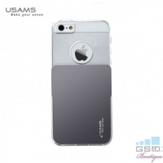 Husa Usams Smart Series Apple Iphone 5, 5S, 5SE Gri Metal foto