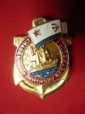 Insigna Militara Marina URSS ,h= 4cm ,metal si email