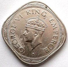 BRITISH INDIA , GEORGE VI , 2 ANNAS 1947 , ULTIMUL AN DE BATERE !!! foto