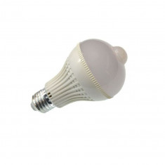 BEC LED CU SENZOR DE MISCARE E 27 220 V 7 WATI ALB CALD foto