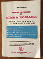 Liviu Chiscop - Manual preparator de Limba Romana - admitere liceu, bacalaureat foto