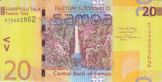 Bancnota Samoa 20 Tala (2008) - P40a UNC ( numar mic de serie ) foto