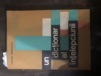 Theofil Simenschy - Un dictionar al intelepciunii Aa foto
