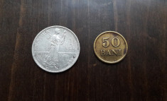 1 Leu 1914 si 50 Bani 1947 Lot Monede colectie Romania Regat! foto