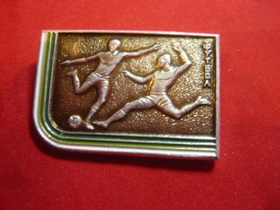 Insigna Fotbal URSS L= 3,8cm , metal si email foto