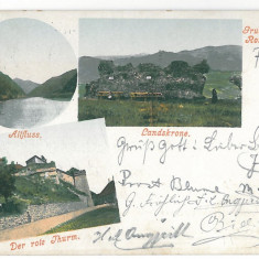 2315 - TURNU ROSU, Sibiu, Litho, Romania - old postcard - used - 1900