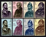 Spania 1965 - Personaje celebre,serie completa ,neuzat,perfecta stare(z), Nestampilat