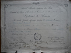 Ateneul Popular Tatarasi , Iasi , 1923 ; Diploma concurs Datini de Craciun foto