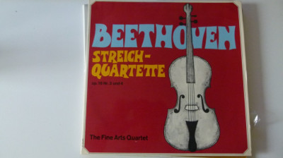 beethoven - op 18 nr. 3 &amp;amp; 4 - the fine arts quartets - vinyl foto