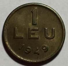 1 Leu 1949 Cu/Ni, Romania a UNC foto