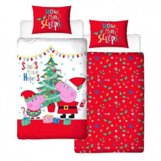 Set De Pat Peppa Pig Noel Xmas Single Panel Duvet foto