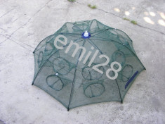 Varsa tip umbrela cu 14 intrari -Capcana pt pestisori cu plasa ecologica 90x90cm foto