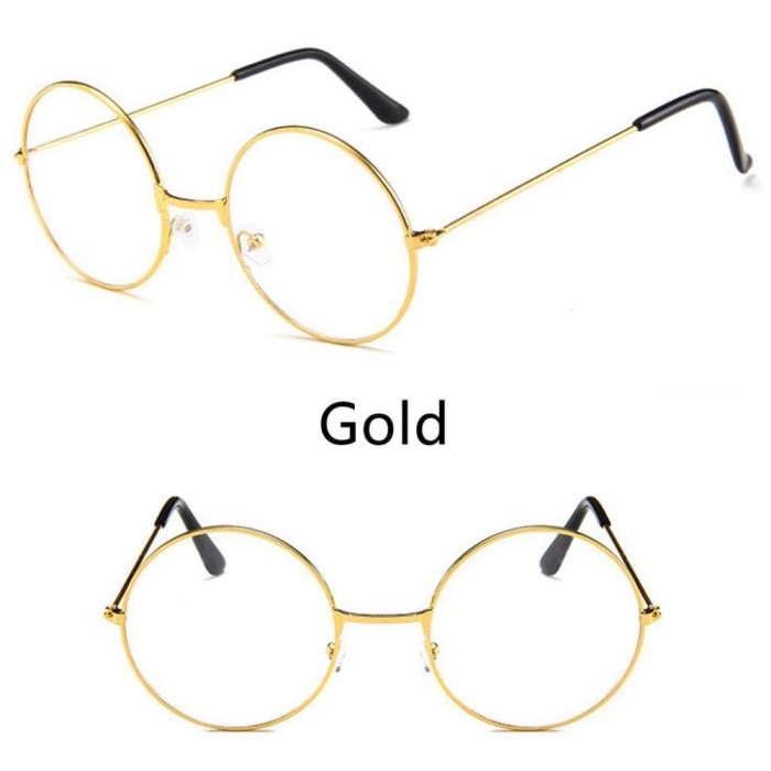 Ochelari Unisex - HARRY POTTER - Stil Retro Rotunzi Cu Rama Metalica - Aurii Ochelari Unisex - HARRY POTTER - Stil Retro Rotunzi Cu Rama Metalica - Aurii