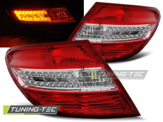 Triple MERCEDES C-KLASA W204 SEDAN 07-10 RED WHITE LED foto