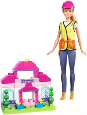 Papusa Mattel Barbie Doll Mega Construx Builder Build Rebuild foto