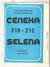 Cartea tehnica RADIO Selena 210-212 foto